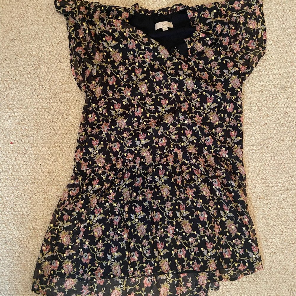 LOFT Floral Dress Size: S